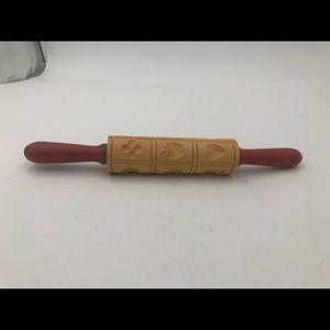 Wooden cookie press roller